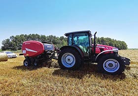 Демопоказ пресс-подборщика Kverneland 6250 и трактора Massey Ferguson 6713