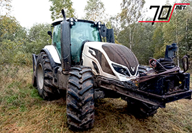 Valtra 234H совместно с лесным мульчером FAE UMM/DT-20